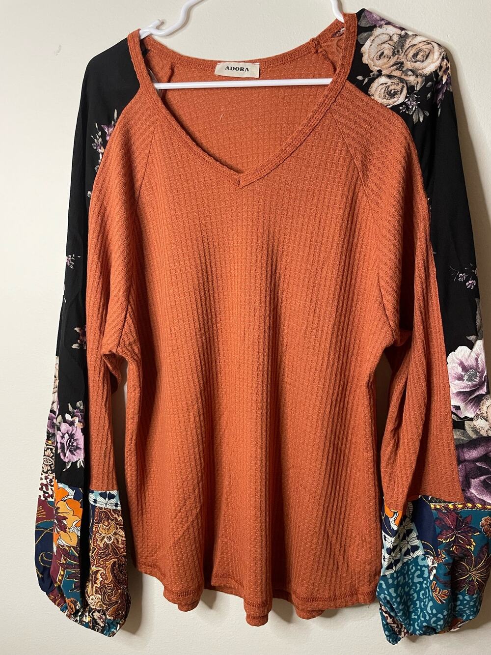 ADORA BOHO WAFFLEKNIT TOP